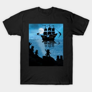 Cats and Ships in the Night T-Shirt